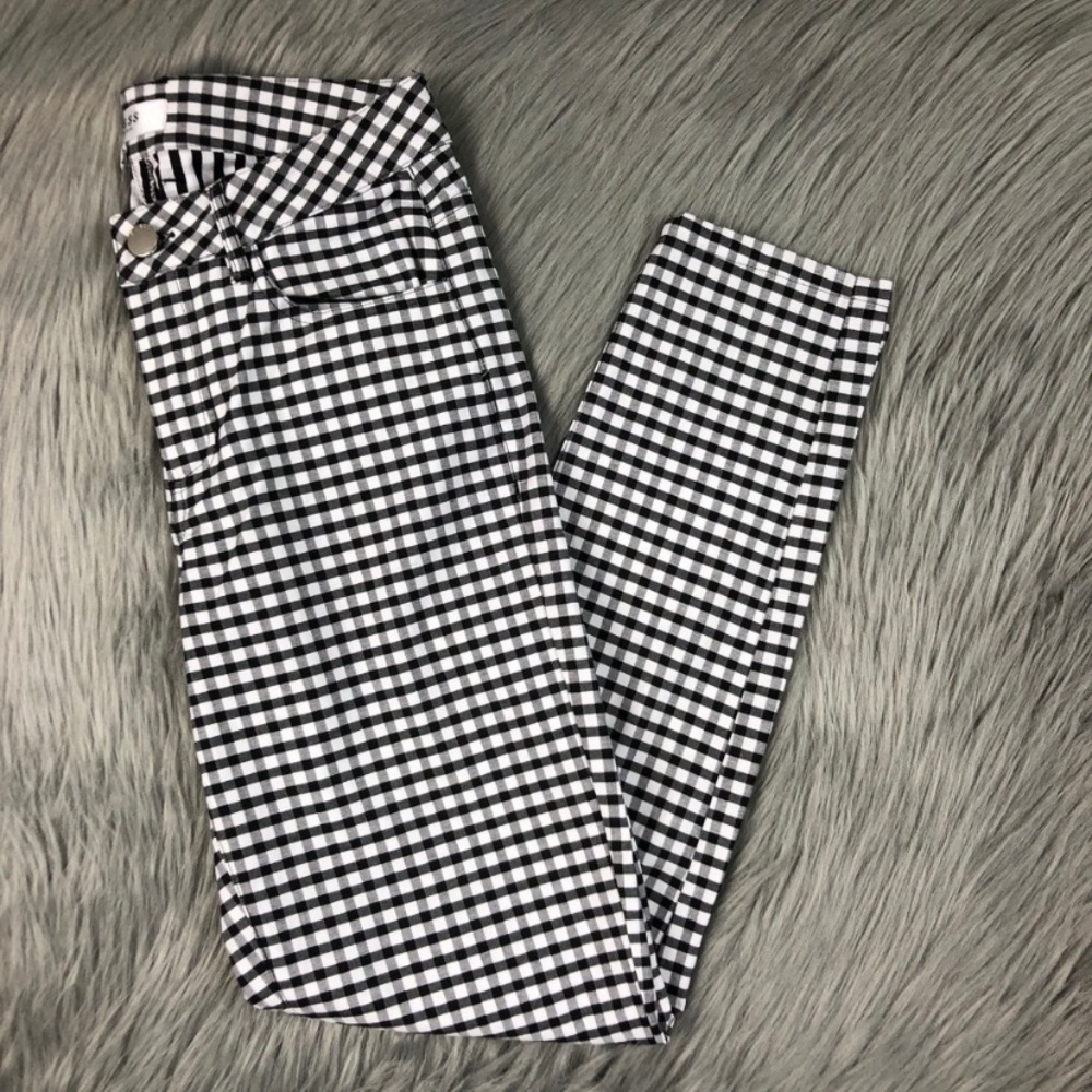 Guess 0 Marilyn Buffalo Plaid Skinny Pants